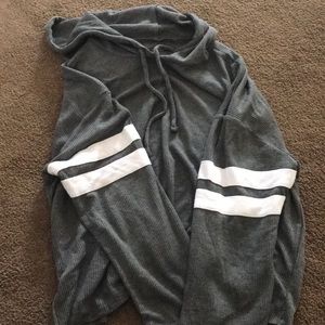 Hollister gray crop sweatshirt